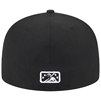 Casquette ajustée 59FIFTY Blackout des Carolina Mudcats de New Era pour homme