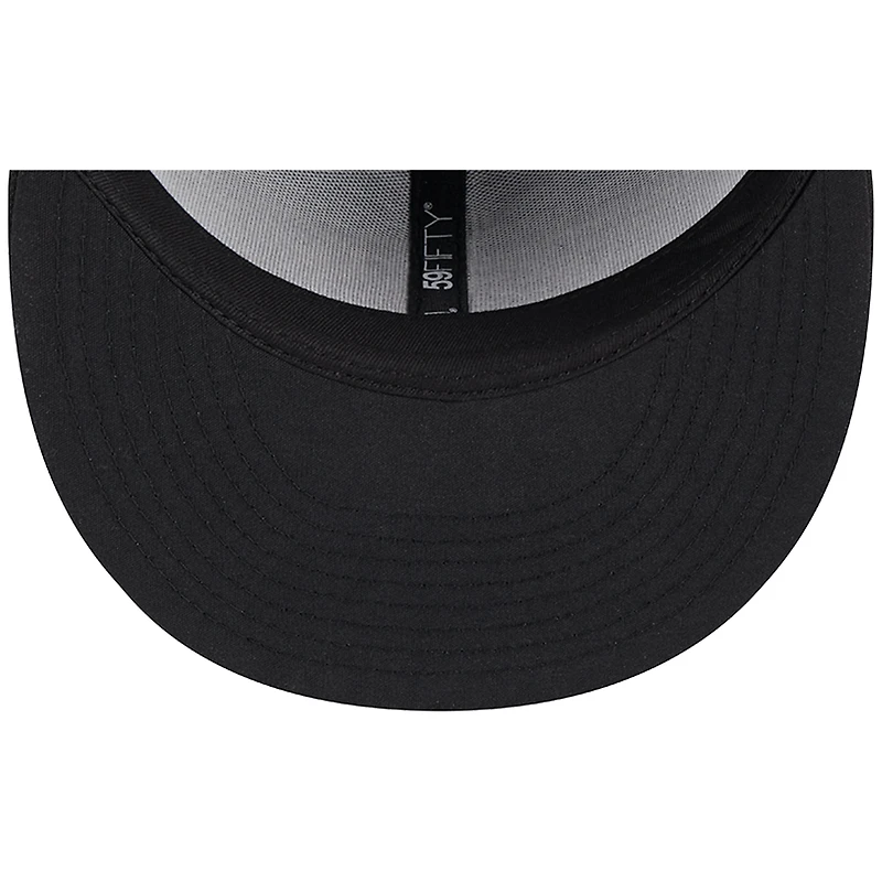 Casquette ajustée 59FIFTY Blackout des Carolina Mudcats de New Era pour homme