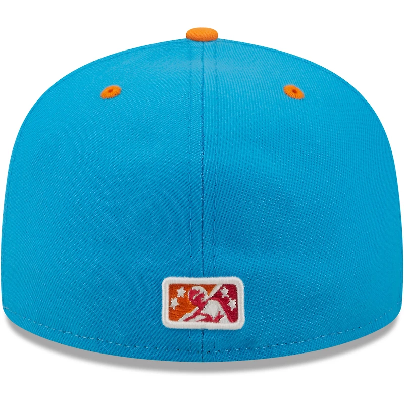 Men's New Era White/Coral Pescados De Carolina Copa La Diversion 59FIFTY Fitted Hat