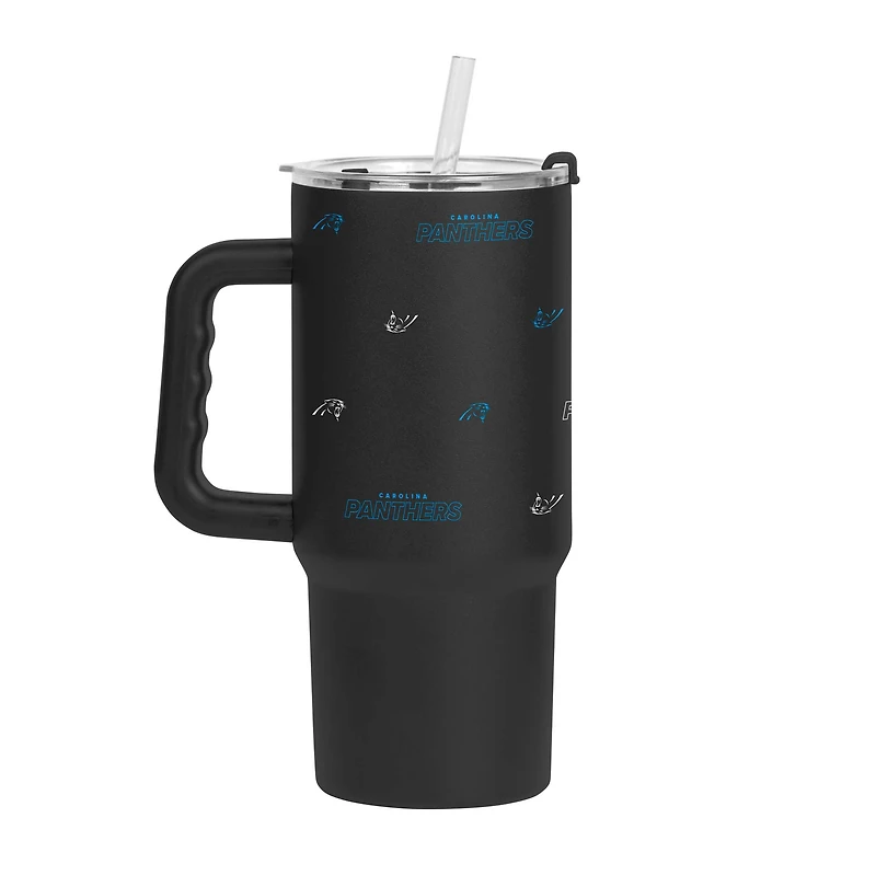 Gobelet à revêtement en poudre Step and Repeat de 24 oz des Carolina Panthers
