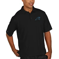 Polo piqué Xtra-Lite des Panthers de la Caroline d'Antigua - Noir