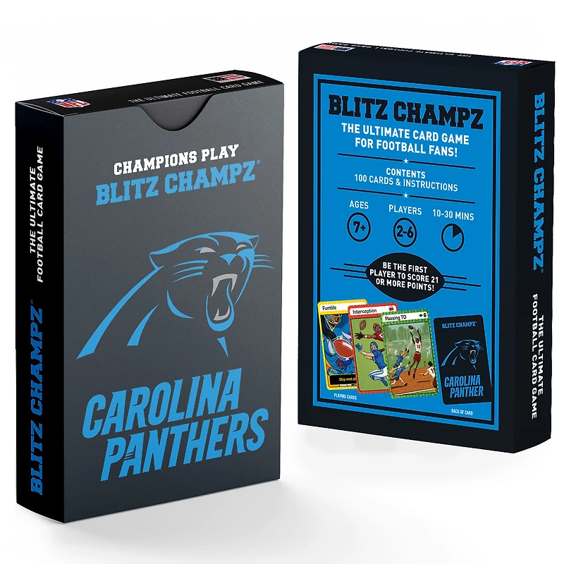 Blitz Champz Carolina Panthers NFL Jeu de cartes de football