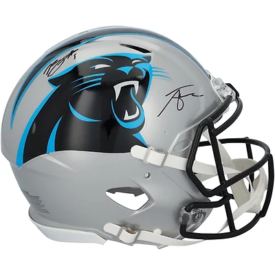 Casque Riddell Speed Authentic autographié par Bryce Young et Tetairoa McMillan des Panthers de la Caroline