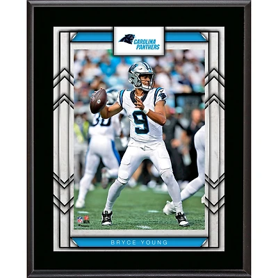 Plaque de joueur sublimée Bryce Young Carolina Panthers 10,5" x 13"