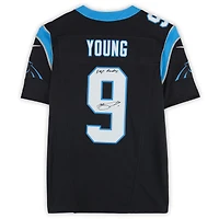 Maillot Nike Vapor F.U.S.E. noir dédicacé par Bryce Young des Carolina Panthers, édition limitée, avec l'inscription « Keep Pounding »