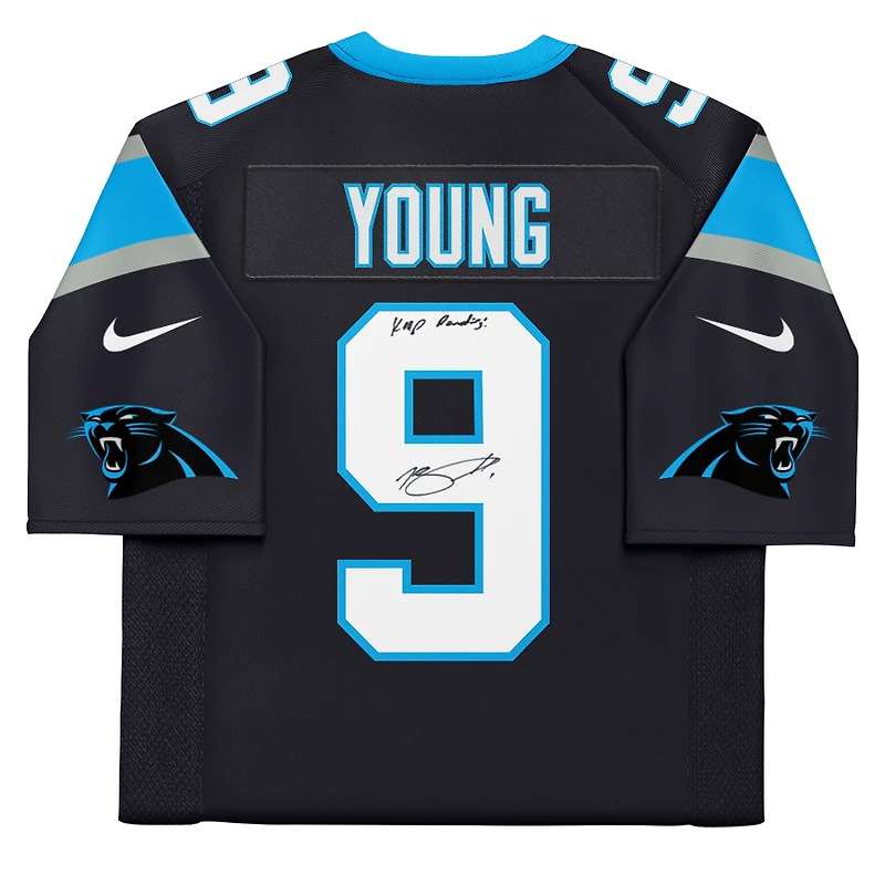 Maillot Nike Vapor F.U.S.E. noir dédicacé par Bryce Young des Carolina Panthers, édition limitée, avec l'inscription « Keep Pounding »