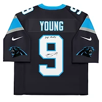 Maillot Nike Vapor F.U.S.E. noir dédicacé par Bryce Young des Carolina Panthers, édition limitée, avec l'inscription « Keep Pounding »