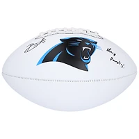 Bryce Young Carolina Panthers Autographed Franklin White Panel Football with "Keep Pounding" Inscription 