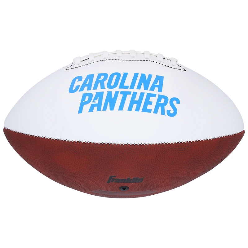Bryce Young Carolina Panthers Autographed Franklin White Panel Football with "Keep Pounding" Inscription 