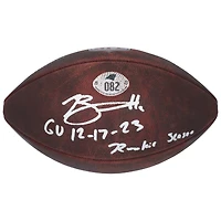 Ballon de football américain dédicacé par Bryce Young des Carolina Panthers lors du match contre les Atlanta Falcons le 17 décembre 2023, avec plusieurs inscriptions - n° 82