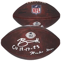 Ballon de football américain dédicacé par Bryce Young des Carolina Panthers lors du match contre les Atlanta Falcons le 17 décembre 2023, avec plusieurs inscriptions - n° 82