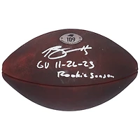 Bryce Young Carolina Panthers Autographed Game-Used Football vs. Tennessee Titans on November 26, 2023 with Multiple Inscriptions - #109