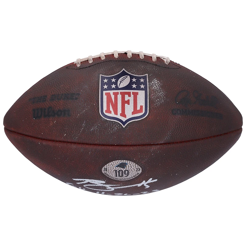 Bryce Young Carolina Panthers Autographed Game-Used Football vs. Tennessee Titans on November 26, 2023 with Multiple Inscriptions - #109