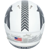 Casque Riddell authentique autographié par Bryce Young Carolina Panthers 2024 Salute To Service Speed ​​avec inscription « Keep Pounding »