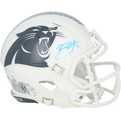 Casque Riddell Speed Mini 2024 Salute To Service, autographié par Bryce Young des Panthers de la Caroline