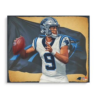 Bryce Young Carolina Panthers Unsigned 16" x 20" Photo - Art by Brian Konnick