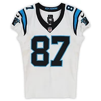 Maillot blanc Nike n° 87 porté par Brycen Tremayne (Carolina Panthers) lors du match contre les Atlanta Falcons le 16 novembre 2025