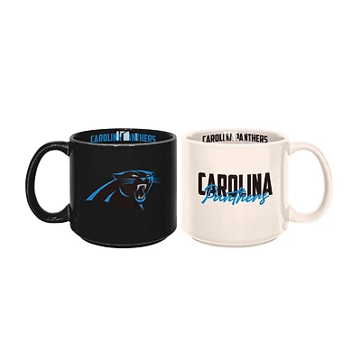 Lot de 2 tasses empilables de 15 oz des Carolina Panthers