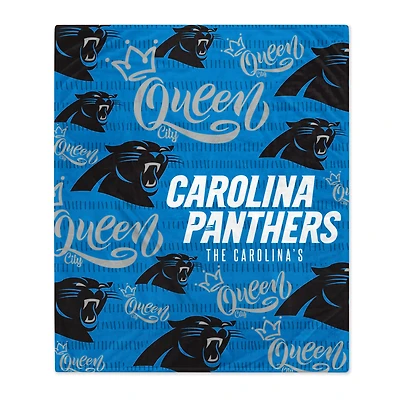 Couverture polaire avec logo de la ville natale des Carolina Panthers 60'' x 70''