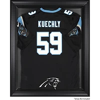 Vitrine de présentation encadrée noire pour maillot des Carolina Panthers