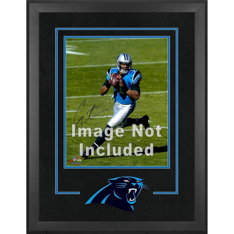 Cadre photo vertical de luxe Carolina Panthers 16'' x 20'' avec logo de l'équipe