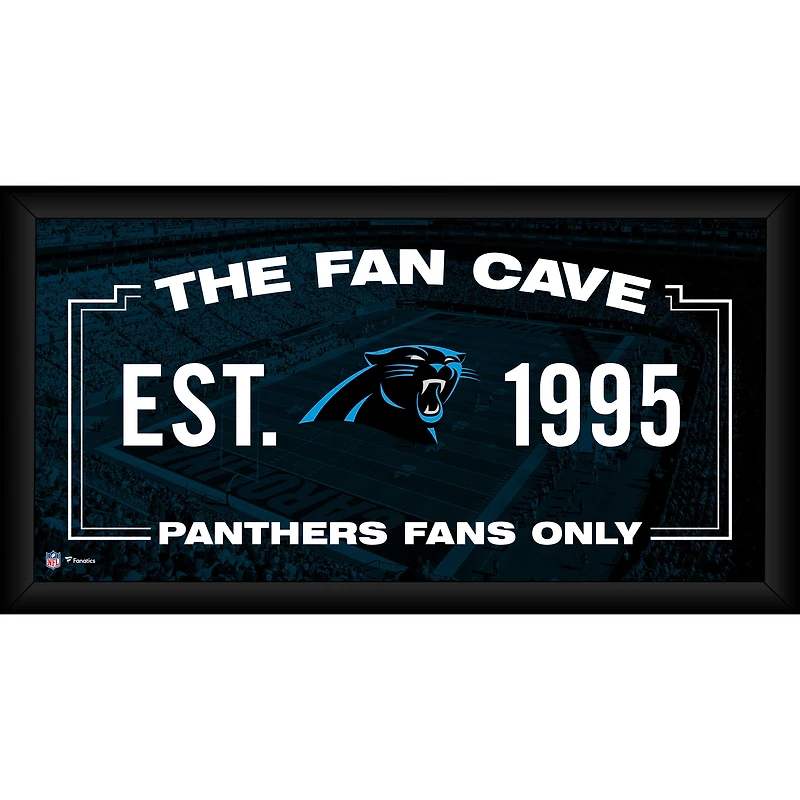 Panthers de la Caroline Encadré 10" x 20" Fan Cave Collage