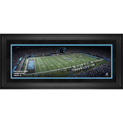 Photographie panoramique encadrée des Carolina Panthers (10" x 30") du stade Bank of America