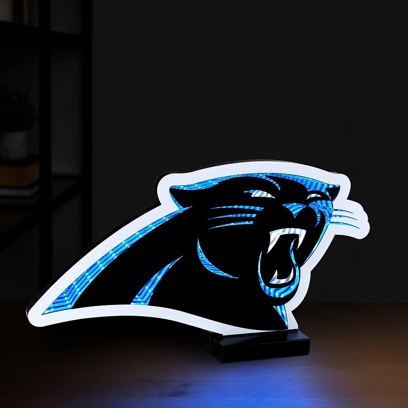 Lumière LED Infinity avec logo des Carolina Panthers