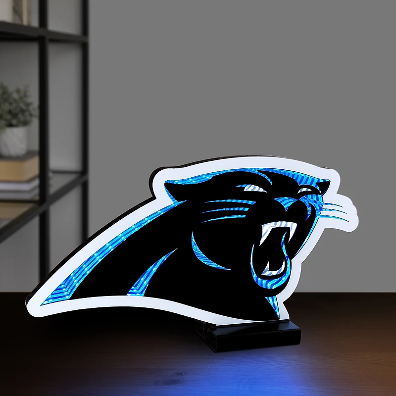 Lumière LED Infinity avec logo des Carolina Panthers
