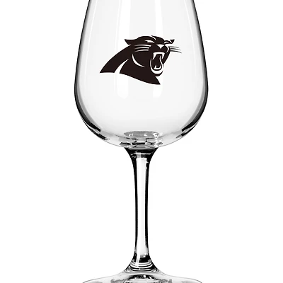 Verre à vin à pied avec logo des Carolina Panthers, 12 oz