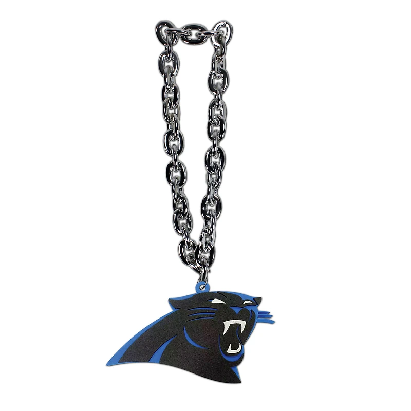 Collier chaîne superfan surdimensionné des Panthers de la Caroline