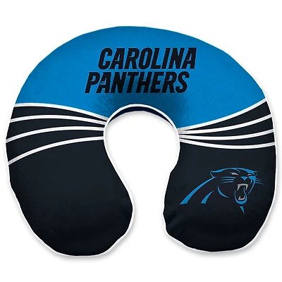 Oreiller de voyage en mousse à mémoire de forme en U des Carolina Panthers Wave - Bleu