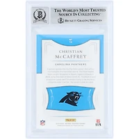 Carte autographiée de Christian McCaffrey (Carolina Panthers) 2018 Panini National Treasures Platinum n° 14, numéro 1/1, authentifiée par Beckett Fanatics Witnessed (10 cartes).