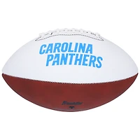Chuba Hubbard & Xavier Legette Carolina Panthers Autographed Franklin White Panel Football 