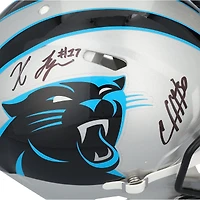 Chuba Hubbard & Xavier Legette Carolina Panthers Autographed Riddell Speed Authentic Helmet  