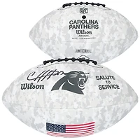 Chuba Hubbard Carolina Panthers Autographed 2024 Salute To Service Wilson Football