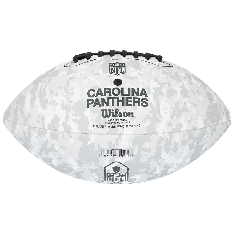 Ballon de football Wilson autographié par Chuba Hubbard Carolina Panthers 2024