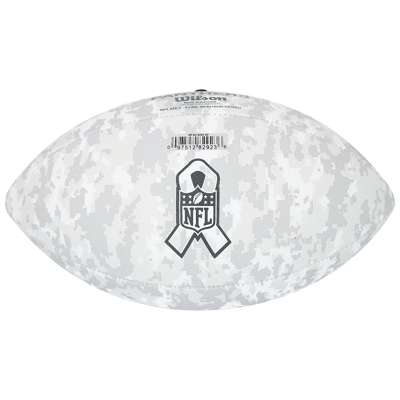 Ballon de football Wilson autographié par Chuba Hubbard Carolina Panthers 2024