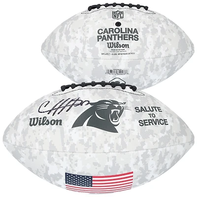 Chuba Hubbard Carolina Panthers Autographed 2024 Salute To Service Wilson Football
