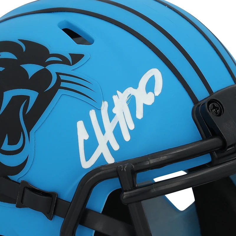 Chuba Hubbard Carolina Panthers Autographed Riddell Rave Speed Mini Helmet  
