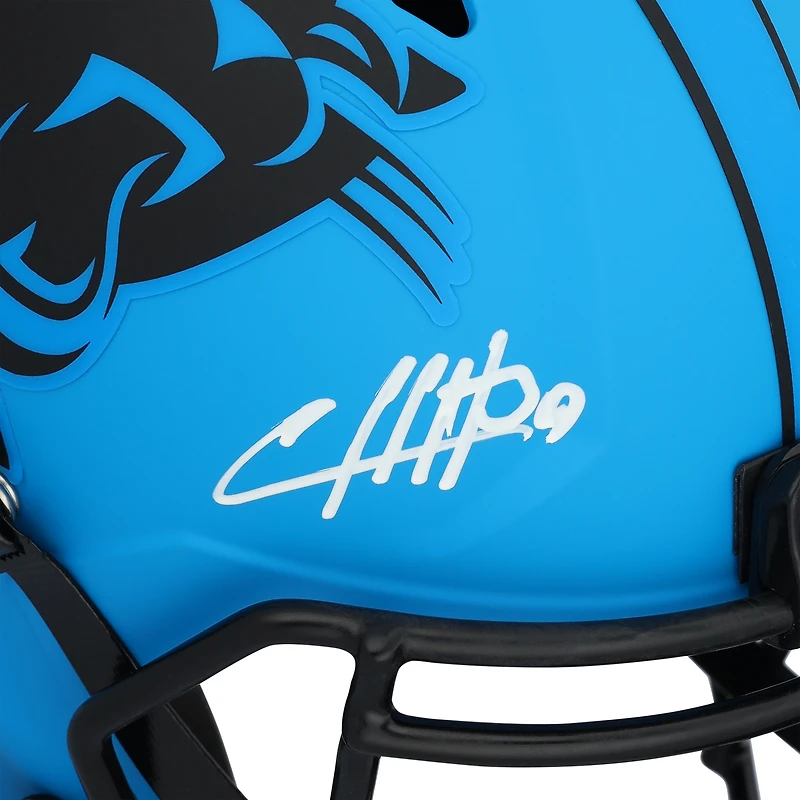 Chuba Hubbard Carolina Panthers Autographed Riddell Rave Speed Replica Helmet  