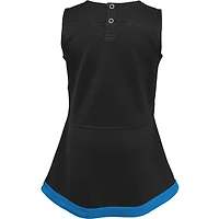 Girls Infant Black Carolina Panthers Cheer Captain Jumper Dress