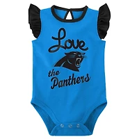 Lot de 2 bodys pour nouveau-nés et bébés Panthers la Caroline noirs/bleus Spread the Love