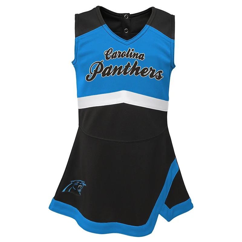 Robe Capitaine Cheer des Panthers de la Caroline noire pour tout-petit avec culotte bouffante