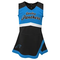 Robe Capitaine Cheer des Panthers de la Caroline noire pour tout-petit avec culotte bouffante