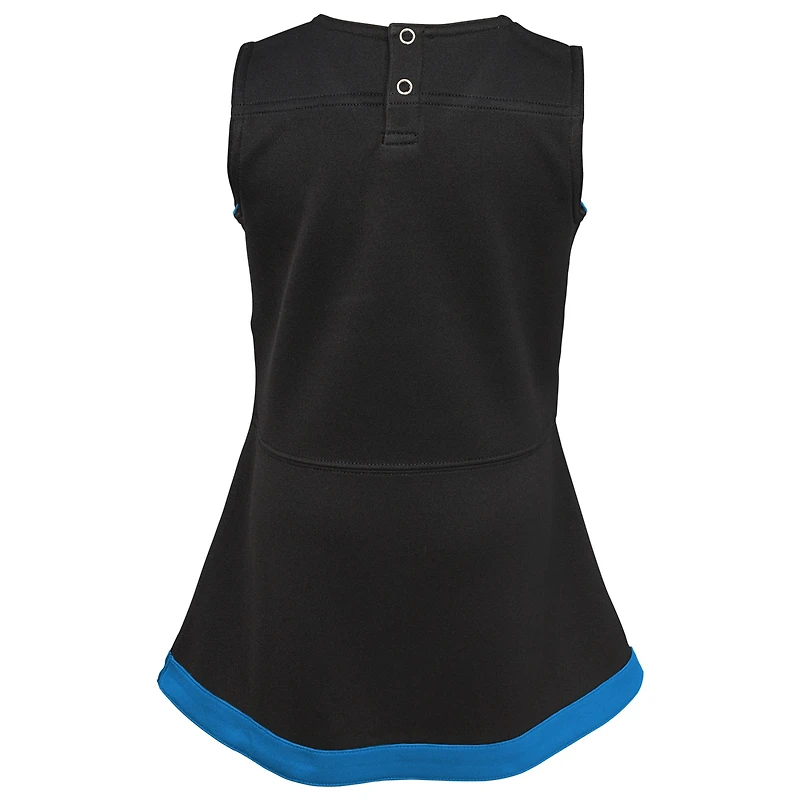 Robe Capitaine Cheer des Panthers de la Caroline noire pour tout-petit avec culotte bouffante