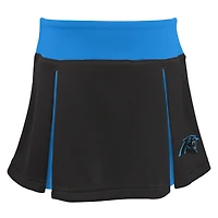 Girls Toddler Black Carolina Panthers Spirit Cheer Two-Piece Cheerleader Set with Bloomers