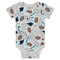 Infant & Newborn WEAR by Erin Andrews Carolina Panthers Three-Piece Turn Me Around Bodysuits Pant Set