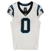 Ja'Tavion Sanders Carolina Panthers Game-Used #0 White Nike Jersey vs. Arizona Cardinals on September 14, 2025