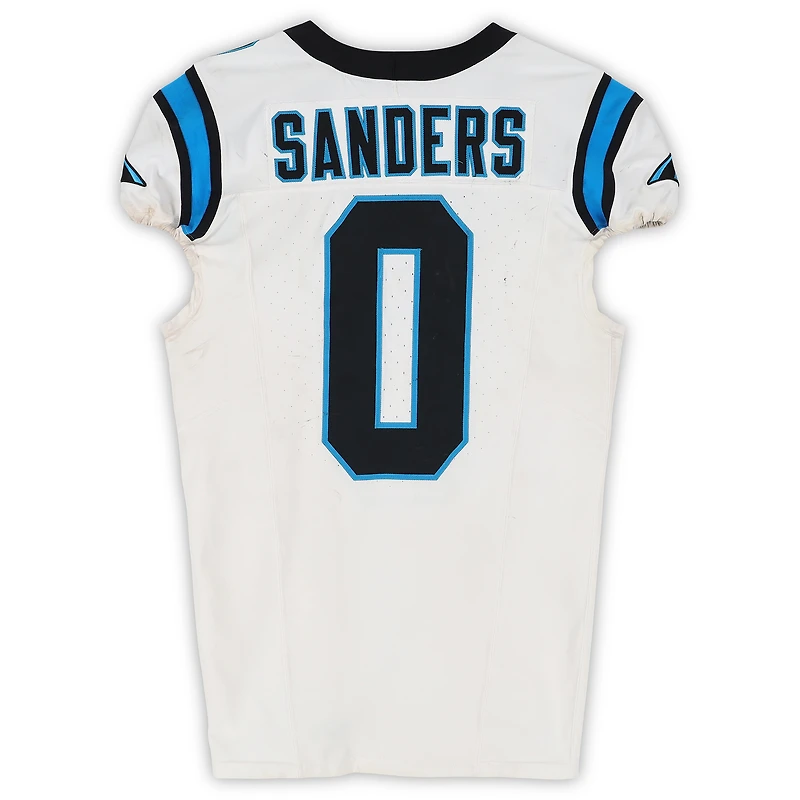 Ja'Tavion Sanders Carolina Panthers Game-Used #0 White Nike Jersey vs. New Orleans Saints on December 14, 2025